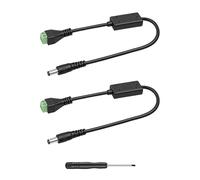GELRHONR DC to DC Buck Converter,25V-5V/3A,2Pin Screw Terminal to 5.5×2.1mm plug Step Down Voltage Regulator with Multiple Protections for Car,Truck,RV,GPS, Radio,Bus Display,LED Display,30cm,2PCS