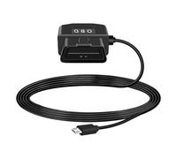 GELRHONR Micro USB OBD Power Cable for Car,Dash Camera with Switch Button 24 Hours Surveillance/Acc Mode 12-24V to 5V 23A, for Dashcam, GPS or Radar-3.5M/11.5Ft