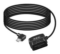 GELRHONR Micro USB OBD Power Cable for Car,Right Angle Micro USB OBD Dash Camera with Switch Button 24 Hours Surveillance/Acc Mode 12-24V to 5V 23A, for Dashcam, GPS or Radar-3.5M/11.5Ft
