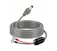 GELRHONR Mini DC5521 to O Ring Extension Cable with On/Off Switch, 18AWG DC 5.5x2.1MM to 8MM Eyelet Direct Battery Power Cable for Car, RV, or Marine(3M/9.84 FT)