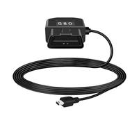GELRHONR Mini USB OBD Power Cable for Car,Dash Camera with Switch Button 24 Hours Surveillance/Acc Mode 12-24V to 5V 23A, for Dashcam, GPS or Radar-3.5M/11.5Ft