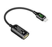 GELRHONR PD 140W Square Tip Female to USB C Male Power Charging Cable with LED Display For Laptop, Phones, Tablet