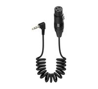 GELRHONR Right Angle 3.5mm Stereo Male to XLR Coiled Cable, 1/8 Inch Spring Audio Cord, For Cameras,phone,Laptop,Microphones Cable (3Pin XLR Female)