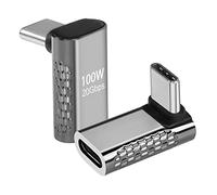 GELRHONR Right Angle USB C Adapter,Type C 90 Degree Adapter Steam Deck Accessories, Support 100W Super Fast Charging 20Gbps Data Sync,8K/4K Audio Video-2Pack