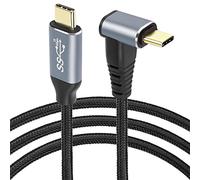 GELRHONR Right Angle USB C Cable,90 Degree USB3.1 Gen2 USB Type-C Male to Male 10Gbps Data Transfer PD 100W Charging Cord,UP Down Type-C Cable for Steam Deck, Tablet, Phone (2M/6.5Ft)