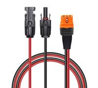GELRHONR Solar Connector to XT60i Cable, 12AWG Solar to XT60i-F Extension Adapter Cable for Solar Panel RV Portable Power Station Solar Generator (1M/3.3Ft)