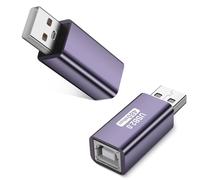 GELRHONR USB B Adapter,USB 2.0 A Male to B Printer Female Conncet Extender, MIDI Type A to B Converter for Laptop/Computer/Hard Drive/Printer/Scanner Extender Connection -2 Packs-2 Packs