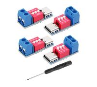 GELRHONR USB C PD Trigger Board Module, PD/QC Decoy Board Fast Charge, Type-C to 5V/9V/12V/15V/20V with Djustable Voltage,High Speed Power Delivery Boost Module for Electronic Test,DIY(4 Pack)