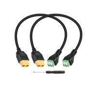 GELRHONR XT60 Extension Cable, XT60 Female to 2-Pin Terminal Converter Adapter Cable, Solderless XT60 Connector for Portable Power Station, Drone, Solar Panel, Model Airplane 30cm/1Ft (2 Pack)
