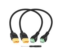 GELRHONR XT60 Extension Cable, XT60 Male to 2-Pin Terminal Converter Adapter Cable, Solderless XT60 Connector for Portable Power Station, Drone, Solar Panel, Model Airplane 30cm/1Ft (2 Pack)