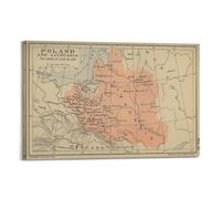 GELS Medieval Poland And Lithuania Map Retro Poster Decorative Painting Canvas Art Picture 24x36inch(60x90cm)