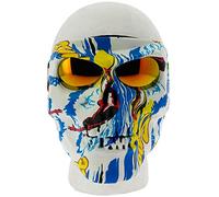 GelSoft Airsoft BB Gun Paintball Safety Protective Guard Full Face Mask Skull Cover Lenses Ski Mask (White Graffiti)