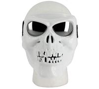 GelSoft Airsoft BB Gun Paintball Safety Protective Guard Full Face Mask Skull Cover Lenses Ski Mask (White Skull)
