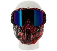 GelSoft Airsoft BB Gun Paintball Safety Protective Guard Full Face Mask Skull Cover Lenses Ski Mask (Black Graffiti)