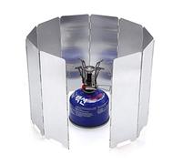 Geluode Portable Stove Windshield, Folding Camping Aluminum Cooker Wind Screen Windbreak With a Storage Bag