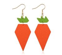 GELVTIC Leather Earrings Dangle Drop for Women, Teardrop Earrings Lightweight for Her, Standard, Brass Leather, No Gemstone