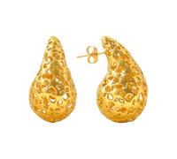 GELVTIC Teardrop Earrings for Women Chunky Gold Rhinestone Earrings Cubic Zirconia Silver Hoop Earrings for Water Drop Earrings Valentine's Day Jewelry for Women Friend Lover Mom
