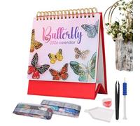 Gem Art Calendar 2026 | Gem Art Kits 2026 Monthly Calendar for Desktop,Craft Supplies for Shelf Table Entryway Holiday Wedding Birthday Christmas Dorm Teens Women Girls
