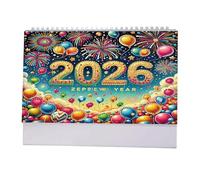 Gem Art Paints Almanac 2026 - Paper Clips Art Paints Desktop Planner - Personal Time Management Organizer for Goals To-Do List Scheduling