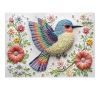 Gem Bird 1000 Piece Puzzle for Adults, Hard Challenging 1000 Pieces Jigsaw Puzzles for Adults, Colorful Gem Bird Puzzles Games for Puzzle Lovers, 27.6"x19.7"