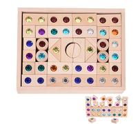 Gem Blocks for Kids - Radiant Light Through Acrylic Gems, Premium Handcrafted Carving Stems, Fine Motor Precision Building Set | Stunning Visual Prism Desktop Stacking Toys for Creativity Crafts