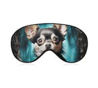 Gem Cave Chihuahua Sleep Mask Eye Masks for Sleep Sleeping Mask Sleep Masks for Women Men Sleep Mask Blackout Adjustable Sleep Mask Travel Eye Mask Side Sleeper Eye Mask