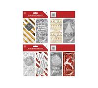 Gem Christmas Xmas 3D Money Gift Wallets, Foil Designs Assorted - Pack of 4