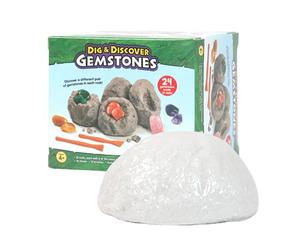 Gem Digging Kit Kid - Mineral Rock Collection Toys, Educational Gemstone Excavation, Crystal Mining Kit, Hands On Learning Activity | Fun STEM Adventure For Kids Age 6+ Home School Play Entertainment