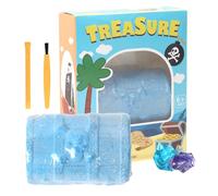 Gem Excavation Kit - Gem Dig Kit | Geology Educational Excavation | Clay Science Digging Set | Real Gems And Crystals | 3.9 Inches Making Necklace Science Kits | Mining Gemstone Dig Toy For Kids