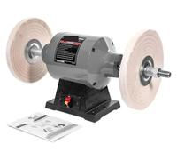 Gem Faceting Machine, 10" Electric Benchtop Polisher,Buffer Grinder Dual Pad 1 Buffer Polishing Grinder Machine, 750W