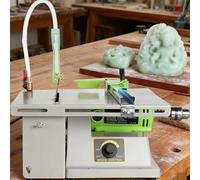 Gem Faceting Machine - 1380W Grinding and Polishing Tool, 500-7000RPM Jade Stone Cutting Machine with 180mm Blade for Jewelry and Rock Work