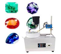 Gem Faceting Machine - Adjustable 3000Rpm Rock Polisher, with Faceted Manipulator, Led Light, Water Pump & Flat Grinder ( 220V)