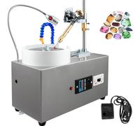 Gem Faceting Machine for Jewelry and Jade Stone Cutting, 2800RPM Angle Polisher and Flat Grinder with Mechanical Handle