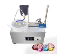 Gem Faceting Machine, Jewelry Polisher with Angle Adjustment, 180W Copper Wire Motor, Water Blocking Cover for Grinding and Polishing Natural Gemstones