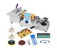 Gem Faceting Machine, Multifunctional Jewelry Lapidary Saw, 750W, 800-10000rpm Adjustable Speed, Ideal for Precise Cutting and Gemstone Work