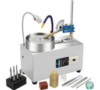 Gem Faceting Machine with Digital Display, 0-3000rpm Speed, 96 Index Wheel, LED Light, Water Pump, for Agate, Stone, Crystal