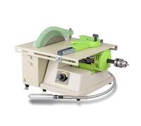 Gem Faceting Polisher Machine, 50mm Platform, Adjustable Speed, Mechanical Handle, Removable Dust Bag for Gemstone Grinding