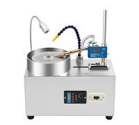Gem Faceting Polishing Machine, 0-3000 RPM, 96 Division Index Wheel, Jade Polisher & Grinder with Digital Display and LED Light for Crystals and Agate