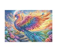 Gem-feathered Bird on Stair Under Stars 1000 Pc Classic Jigsaw Puzzle Puzzle for Adults Hard Challenging Hobby Home Decor Poster High-grade Rigid Cardboard 1000 PCS