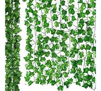 GEM-GARDEN Artificial Ivy, 8 Pack - Green Ivy - Wedding Greenery - Wedding Decoration - Rustic Wedding Decoration - Artificial Ivy Vine Fake Green Plant Gazebo Sides 3m x 3m