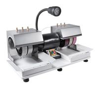 Gem Grinder Polisher, 6 Inch, 1/4hp, 1800rpm, Efficient Lapidary Rock Grinder with Lamp & Water Pump, Ideal for Faceting Gems and Creating Cabochons