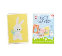 Gem Imports 1 Easter Snap Card Game - Kids Matching Card Game with Bunny & Egg Designs, Wipe Clean Plastic-Coated Cards