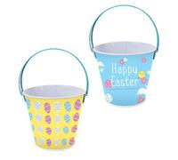Gem Imports Assorted Easter Egg Hunt Tin Bucket 16cm