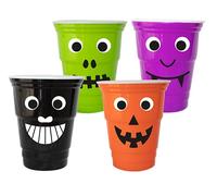 Gem Imports Assorted Halloween Googly Eyes Reusable Plastic Cup 450ml
