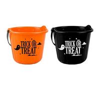 Gem Imports Black Halloween Trick Or Treat Candy Bucket 18cm