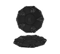 Gem Imports Black Skulls Halloween Round Reusable Plastic Platter 36cm