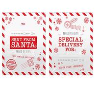 Gem Imports Christmas Printed Plastic Santa Sacks - 2 Pack