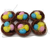 GEM Imports Easter Egg Nest Bonnet Decorations - 6 Pack