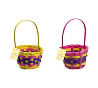 Gem Imports Easter Yellow Large Woven Treat Basket 40cm