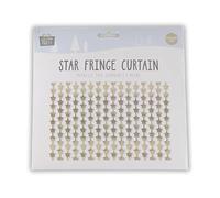 Gem Imports Elegant Champagne Gold Star Foil Fringe Curtain - 100x190 cm - Perfect for Party Decorations and Celebratory Backdrops